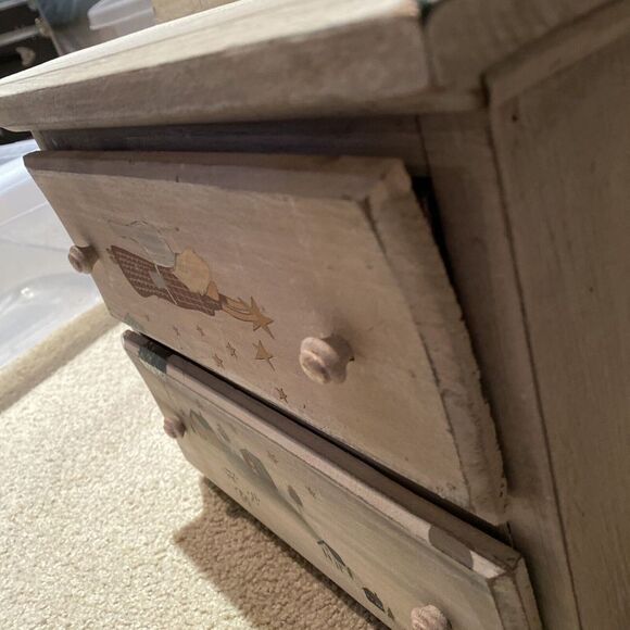 Vintage jewelry box 2 drawer mini hand painted dresser Adorable trinket box - Picture 5 of 5